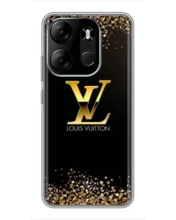 Чохол для TECNO Spark Go 2023 (BF7) з картинкою «LV — золоті іскри»