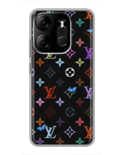 Чохол для TECNO Spark Go 2023 (BF7) з картинкою «Кольорова монограма LV» Чохол для TECNO Spark Go 2023 (BF7) з картинкою «Кольорова монограма LV»