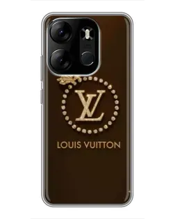 Чохол для TECNO Spark Go 2023 (BF7) з картинкою «LV — золота печатка»