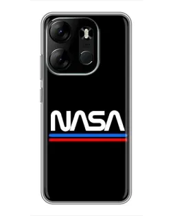 Чохол для TECNO Spark Go 2023 (BF7) з картинкою «NASA — класика Red Blue» Чохол для TECNO Spark Go 2023 (BF7) з картинкою «NASA — класика Red Blue»
