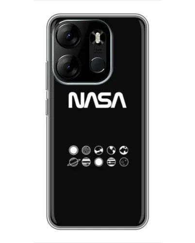 Чехол для TECNO Spark Go 2023 (BF7) с картинкой «NASA — технический принт» Чехол для TECNO Spark Go 2023 (BF7) с картинкой «NASA — технический принт»