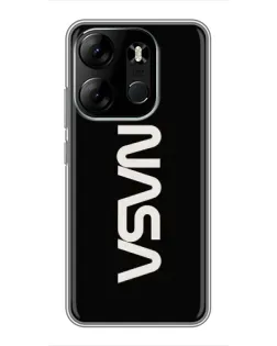 Чохол для TECNO Spark Go 2023 (BF7) з картинкою «NASA — вертикальний логотип» Чохол для TECNO Spark Go 2023 (BF7) з картинкою «NASA — вертикальний логотип»
