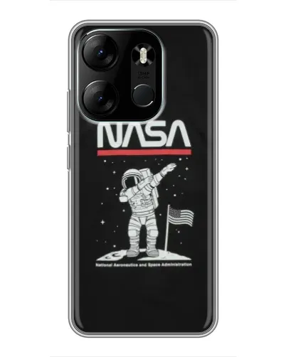 Чехол для TECNO Spark Go 2023 (BF7) с картинкой «NASA — шагаем по Луне» Чехол для TECNO Spark Go 2023 (BF7) с картинкой «NASA — шагаем по Луне»