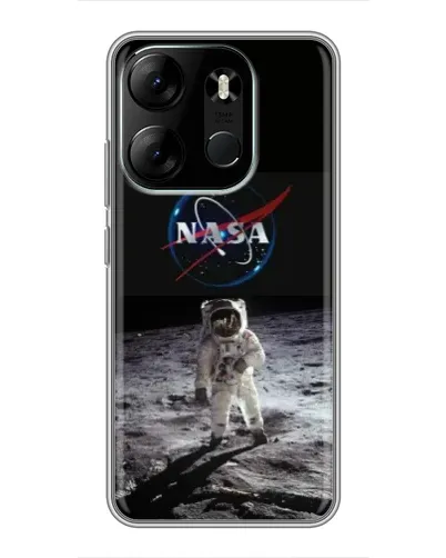 Чехол для TECNO Spark Go 2023 (BF7) с картинкой «Астронавт на Луне» Чехол для TECNO Spark Go 2023 (BF7) с картинкой «Астронавт на Луне»