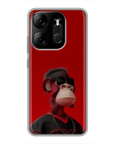 Чехол для TECNO Spark Go 2023 (BF7) с картинкой «Bored Ape в красном» Чехол для TECNO Spark Go 2023 (BF7) с картинкой «Bored Ape в красном»