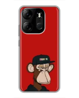 Чохол для TECNO Spark Go 2023 (BF7) з картинкою «Bored Ape — червоний фон» Чохол для TECNO Spark Go 2023 (BF7) з картинкою «Bored Ape — червоний фон»