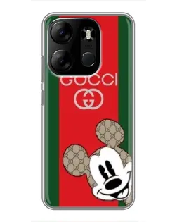 Чохол для TECNO Spark Go 2023 (BF7) з картинкою «Gucci — смуги та Міккі»