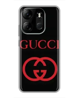 Чохол для TECNO Spark Go 2023 (BF7) з картинкою «Gucci — червоний логотип»