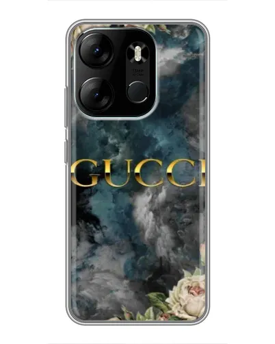 Чохол для TECNO Spark Go 2023 (BF7) з картинкою «Абстрактні квіти Gucci» Чохол для TECNO Spark Go 2023 (BF7) з картинкою «Абстрактні квіти Gucci»