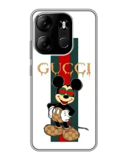 Чохол для TECNO Spark Go 2023 (BF7) з картинкою «Міккі Маус Gucci — смуги»