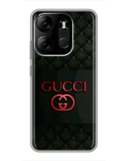 Чохол для TECNO Spark Go 2023 (BF7) з картинкою «Gucci — стьобаний чорний»