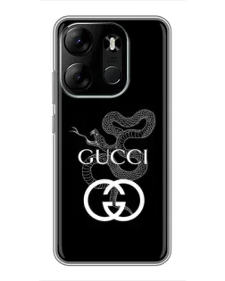 Чохол для TECNO Spark Go 2023 (BF7) з картинкою «Gucci — срібна змія»