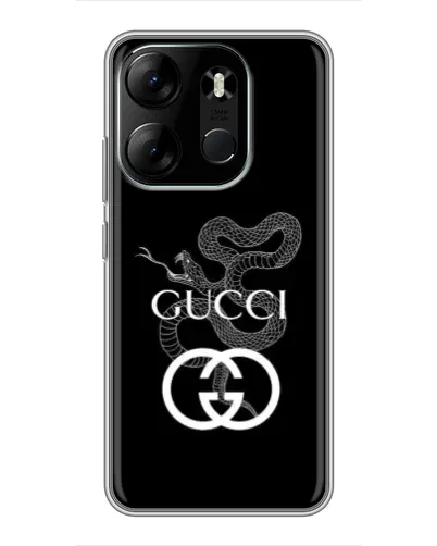 Чохол для TECNO Spark Go 2023 (BF7) з картинкою «Gucci — срібна змія» Чохол для TECNO Spark Go 2023 (BF7) з картинкою «Gucci — срібна змія»