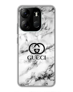 Чохол для TECNO Spark Go 2023 (BF7) з картинкою «Gucci — мармуровий шик»