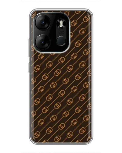 Чохол для TECNO Spark Go 2023 (BF7) з картинкою «Gucci — золоті діагоналі» Чохол для TECNO Spark Go 2023 (BF7) з картинкою «Gucci — золоті діагоналі»