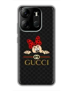 Чохол для TECNO Spark Go 2023 (BF7) з картинкою «Мінні Маус Gucci — чорний»