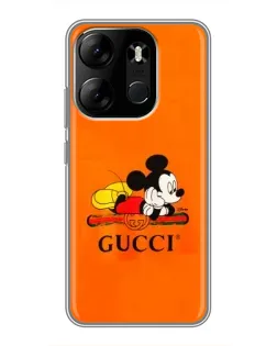 Чохол для TECNO Spark Go 2023 (BF7) з картинкою «Міккі Маус Gucci — помаранч»