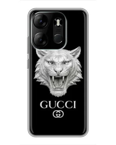 Чехол для TECNO Spark Go 2023 (BF7) с картинкой «Gucci — серебряный лев» Чехол для TECNO Spark Go 2023 (BF7) с картинкой «Gucci — серебряный лев»