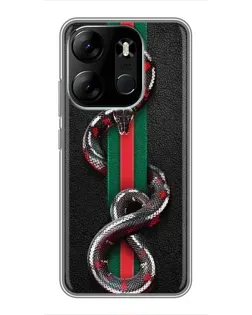 Чохол для TECNO Spark Go 2023 (BF7) з картинкою «Gucci — змія на смузі»