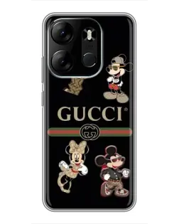 Чохол для TECNO Spark Go 2023 (BF7) з картинкою «Gucci — герої Disney та монограма»