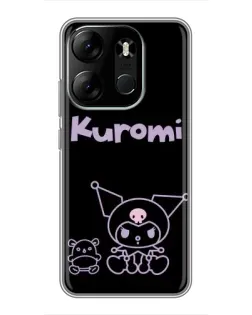 Чехол для TECNO Spark Go 2023 (BF7) с картинкой «Kuromi — черный минимализм» Чехол для TECNO Spark Go 2023 (BF7) с картинкой «Kuromi — черный минимализм»