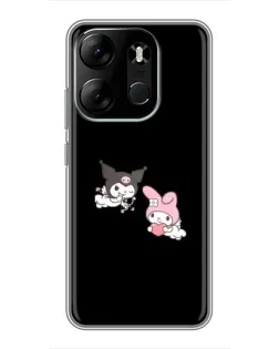 Чехол для TECNO Spark Go 2023 (BF7) с картинкой «My Melody и Kuromi» Чехол для TECNO Spark Go 2023 (BF7) с картинкой «My Melody и Kuromi»