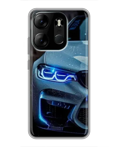 Чехол для TECNO Spark Go 2023 (BF7) с картинкой «Взгляд BMW с синими фарами» Чехол для TECNO Spark Go 2023 (BF7) с картинкой «Взгляд BMW с синими фарами»