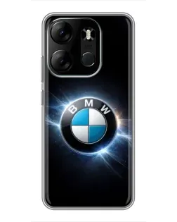 Чехол для TECNO Spark Go 2023 (BF7) с картинкой «BMW — неоновое сияние»