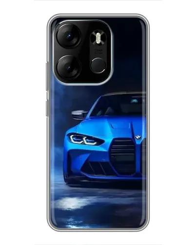 Чехол для TECNO Spark Go 2023 (BF7) с картинкой «Голубая BMW M4» Чехол для TECNO Spark Go 2023 (BF7) с картинкой «Голубая BMW M4»