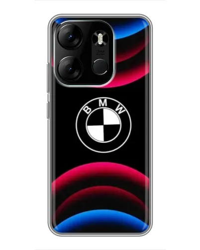 Чехол для TECNO Spark Go 2023 (BF7) с картинкой «Логотип BMW и неоновые дуги» Чехол для TECNO Spark Go 2023 (BF7) с картинкой «Логотип BMW и неоновые дуги»