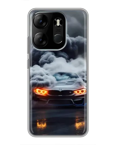 Чехол для TECNO Spark Go 2023 (BF7) с картинкой «BMW в дыму» Чехол для TECNO Spark Go 2023 (BF7) с картинкой «BMW в дыму»