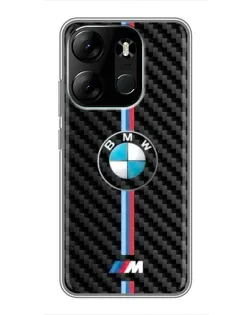 Чехол для TECNO Spark Go 2023 (BF7) с картинкой «Эмблема BMW и карбон»