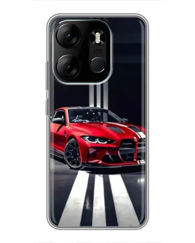 Чехол для TECNO Spark Go 2023 (BF7) с картинкой «Красная BMW на дороге» Чехол для TECNO Spark Go 2023 (BF7) с картинкой «Красная BMW на дороге»