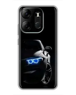 Чехол для TECNO Spark Go 2023 (BF7) с картинкой «BMW — ночной взгляд»