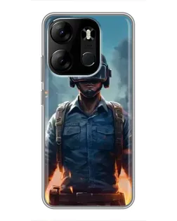 Чохол для TECNO Spark Go 2023 (BF7) з картинкою «PUBG — реалістичний герой»
