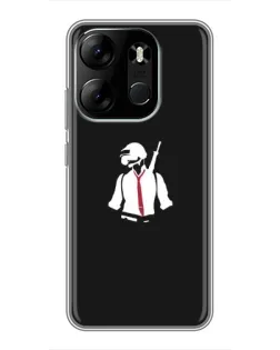 Чохол для TECNO Spark Go 2023 (BF7) з картинкою «PUBG — силует воїна»
