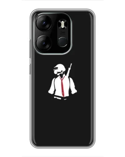 Чехол для TECNO Spark Go 2023 (BF7) с картинкой «PUBG — силуэт воина» Чехол для TECNO Spark Go 2023 (BF7) с картинкой «PUBG — силуэт воина»