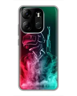 Чохол для TECNO Spark Go 2023 (BF7) з картинкою «PUBG — вогняний воїн»