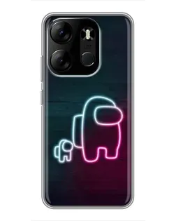 Чохол для TECNO Spark Go 2023 (BF7) з картинкою «Among Us неон-арт» Чохол для TECNO Spark Go 2023 (BF7) з картинкою «Among Us неон-арт»