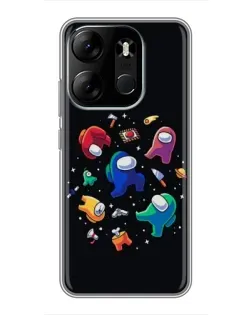 Чохол для TECNO Spark Go 2023 (BF7) з картинкою «Among Us космос» Чохол для TECNO Spark Go 2023 (BF7) з картинкою «Among Us космос»