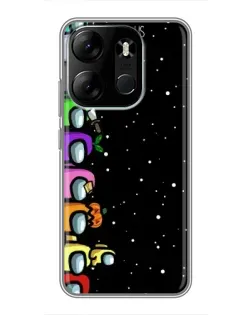 Чохол для TECNO Spark Go 2023 (BF7) з картинкою «Команда Among Us» Чохол для TECNO Spark Go 2023 (BF7) з картинкою «Команда Among Us»