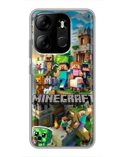Чехол для TECNO Spark Go 2023 (BF7) с картинкой «Замок Minecraft» Чехол для TECNO Spark Go 2023 (BF7) с картинкой «Замок Minecraft»
