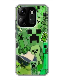 Чехол для TECNO Spark Go 2023 (BF7) с картинкой «Криперы Minecraft» Чехол для TECNO Spark Go 2023 (BF7) с картинкой «Криперы Minecraft»