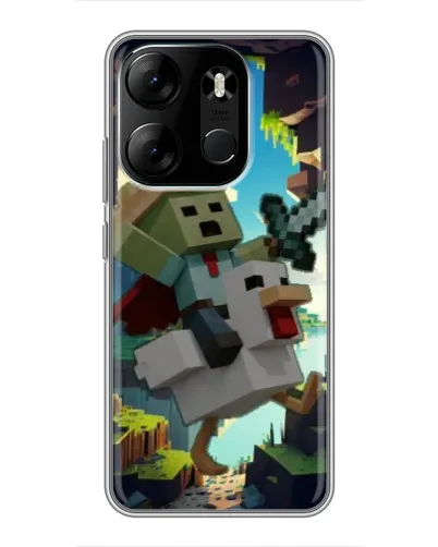 Чехол для TECNO Spark Go 2023 (BF7) с картинкой «Стив и гусь» Чехол для TECNO Spark Go 2023 (BF7) с картинкой «Стив и гусь»