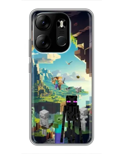 Чехол для TECNO Spark Go 2023 (BF7) с картинкой «Эндермен в лесу» Чехол для TECNO Spark Go 2023 (BF7) с картинкой «Эндермен в лесу»
