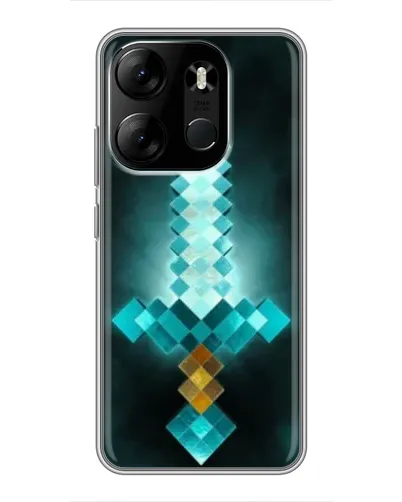 Чехол для TECNO Spark Go 2023 (BF7) с картинкой «Алмазный меч неон» Чехол для TECNO Spark Go 2023 (BF7) с картинкой «Алмазный меч неон»