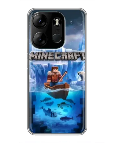 Чехол для TECNO Spark Go 2023 (BF7) с картинкой «Minecraft ледяной мир» Чехол для TECNO Spark Go 2023 (BF7) с картинкой «Minecraft ледяной мир»