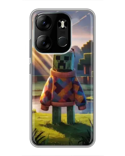 Чехол для TECNO Spark Go 2023 (BF7) с картинкой «Крипер в свитере» Чехол для TECNO Spark Go 2023 (BF7) с картинкой «Крипер в свитере»
