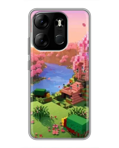 Чехол для TECNO Spark Go 2023 (BF7) с картинкой «Розовое дерево Minecraft» Чехол для TECNO Spark Go 2023 (BF7) с картинкой «Розовое дерево Minecraft»