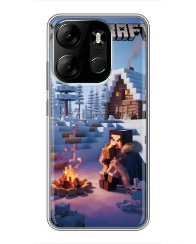 Чехол для TECNO Spark Go 2023 (BF7) с картинкой «Зимний Minecraft» Чехол для TECNO Spark Go 2023 (BF7) с картинкой «Зимний Minecraft»